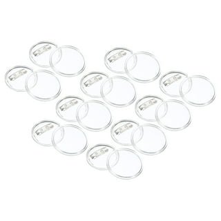 36 Pack Blank Button Pins for All Occasions, Clear Make Your Own Buttons  for DIY Crafts (2.25 In)