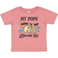 thumbnail image 3 of Inktastic My Pops Loves Me with Sloth and Hearts Boys or Girls Baby T-Shirt, 3 of 5