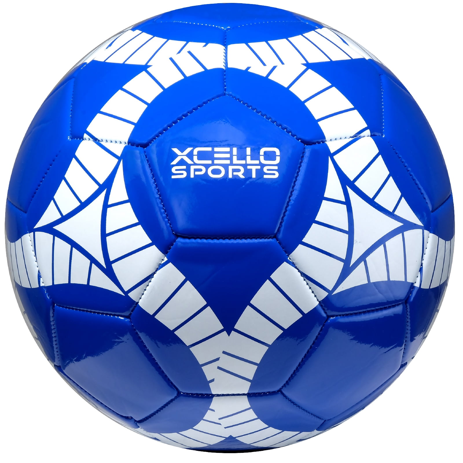 Xcello Sports Soccer Ball Size 4, Assorted Graphics Youth Soccer Ball with Pump, Sports Balls Official Match Size and Weight, Orange, Green, Navy, Pack of 12