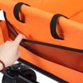 thumbnail image 3 of GDF Studio 3-in-1 Convertible Folding Wagon Cart, Heavy-Duty Utility Wagon with Bench Seat, Self-Locking Handle, Orange, 3 of 18