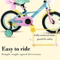 thumbnail image 7 of RULLY 16" Kids Bike for 4 5 6 7 Years Girls 41-53 inch Tall, Girls Toddler Bicycle with Training Wheels, Doll Bike Seat & Coaster Brake, Rainbow Bike, Macarons, 7 of 7