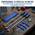 thumbnail image 5 of Tire Spoons 14.5IN, Steel Tire Changing Kit for Motorcycle Dirt Bike Lawn Tractor Bicycle and More, Include 3 Tire Removal Tool, 3 Rim Protector, 1 Valve Tool, 6 Valve Cores, 5 of 5