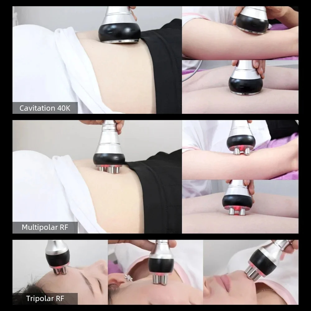 3 in 1 Cavitation Ultrasonic Weight Loss Lifting Wrinkle Firming Skin Slimming Body Massage Shaping Beauty Instrument