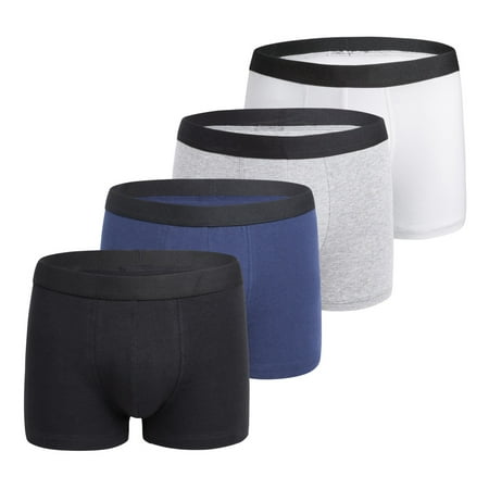 

Men s Cotton Panties Boxer Briefs Sweat-absorbing Breathable Mid-rise U-convex Underwear Pack (XS-2XL)