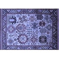 thumbnail image 1 of Ahgly Company Machine Washable Indoor Rectangle Oriental Blue Industrial Area Rugs, 2' x 3', 1 of 4