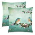thumbnail image 2 of MKHERT Easter Blue Birds and Eggs In Nest Throw Pillowcase Pillow Cover Cushion Couver 18x18 inch, Set of 2, 2 of 3