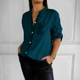 thumbnail image 2 of BYHONG Long Sleeve Shirts for Women Plus Button Down Shirts Plaid Shackets Business Casual Blouse Top Green XXXXXL, 2 of 5