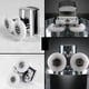 thumbnail image 5 of Injueey Juego de ruedas para puerta de ducha, 4 pack/lote, 4 Uds., rodillos superiores e inferiores para un montaje seguro diseñado Accesorios de baño, 5 of 6