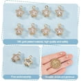thumbnail image 5 of 20 Pcs Star Cubic Zirconia Links Real 18k Gold Plated Brass Connector Charms Pave CZ Stone Pendants Connectors for Bracelet Necklace Jewelry Making 10x7mm, 5 of 7
