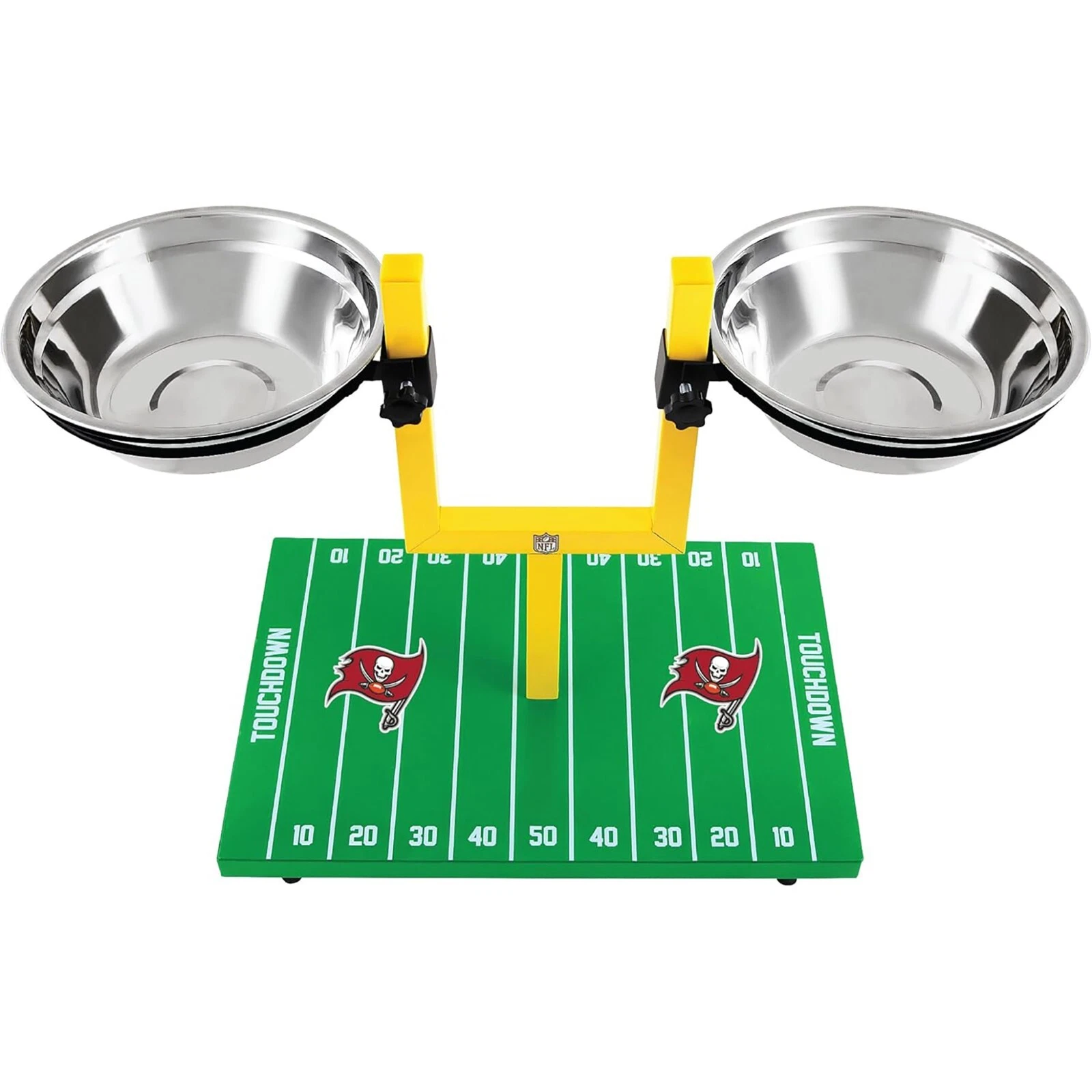 Pets First NFL Goalpost Elevated Dog Feeder Stainless Steel & Adjustable