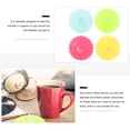 thumbnail image 3 of LEORX 6 Pcs Silicone Cup Lid Dust Prevention Hot Drink Covers Mug Cover Drink Cup Cup Lid 10.50X10.50X4.00CM, 3 of 8