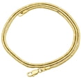 thumbnail image 3 of 2mm Diamond-Cut 14k Yellow Gold Plated Round Snake Chain Necklace, 30 inches, 3 of 7
