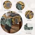 thumbnail image 5 of Sunflowers Rustic Table Cloth Waterproof Tablecloths, Spring Summer Pastoral Flowers Black Tablecloth Dining Table Cover for Kitchen Party Tabletop Outdoor, Rectangle Tablecloth 60x120 Inch, 5 of 9
