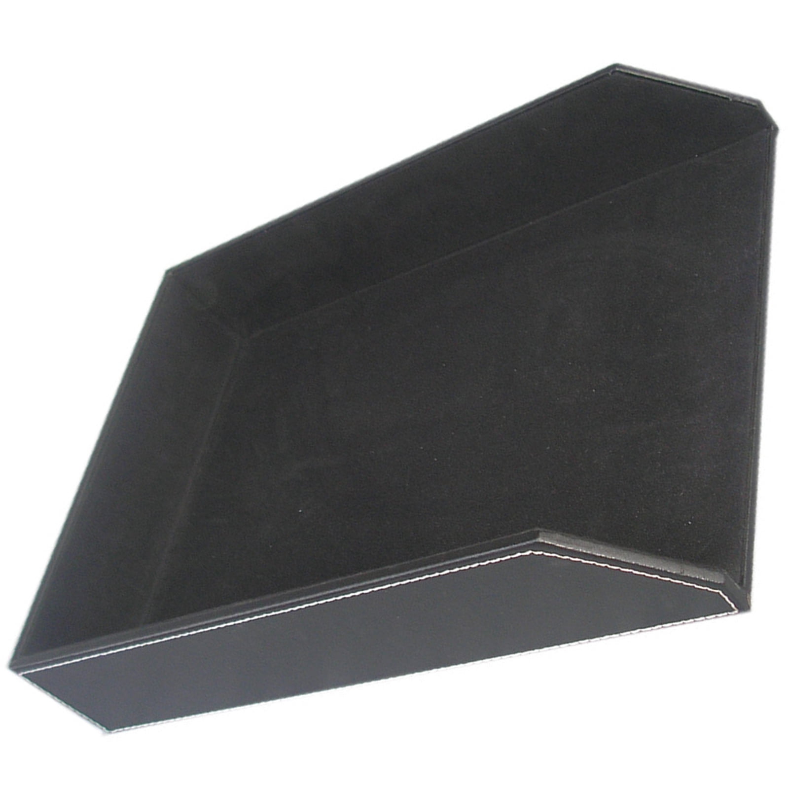 Desk Accessory A 4 File Holders Document Tray Featuring PU Leather Exterior And Protective Felt Inner Layer
