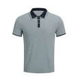 thumbnail image 4 of RMGVDSD Mens Knit Polo Shirts Men's Summer Casual Business Short Sleeved Polo Shirt Commuting Work T Shirts Slim Fit Polo Shirt, 4 of 7