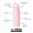 thumbnail image 2 of Simple Modern 34 fl oz Insulated Stainless Steel Mesa Wide Mouth Water Bottle with Handle and Push Button Straw Lid | Blush Leopard, 2 of 5