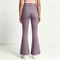 thumbnail image 5 of DJDLJWCJ Teen Girls School Uniform Pants Wide Leg Solid Color Flare Pants Stretch Soft Pull On Casual Pants Multicolor Size 11, 5 of 6
