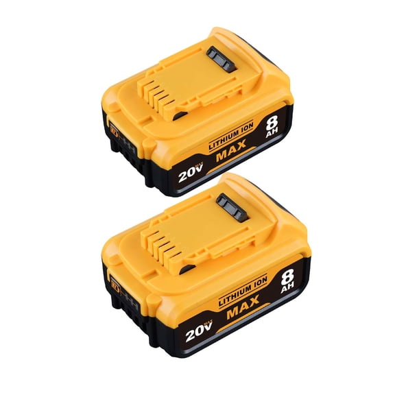 2Pack DCB200 8.0Ah Battery Replacement for 20V Compatible with DEewalt Cordless Power Tools DCB200 DCB201 DCB203 DCB206 DCB207 Battery