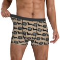 thumbnail image 3 of Men's Boxer Briefs, Black Dachshund Dog Puppy Soft Comfy Mens Underwear Boxer Briefs Breathable With Widen Waist, 3 of 7