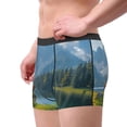 thumbnail image 3 of Bingfone Majestic Deer Mountain Lake Men's Underwear - Casual Stretch Boxer Briefs-XX-Large, 3 of 7
