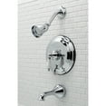 thumbnail image 2 of Kingston Brass KB36310PLT Single-Handle Wall Mount Tub and Shower Faucet Trim Only, Polished Chrome, 2 of 3
