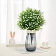 thumbnail image 7 of 6 Bundles Artificial Flowers for Outdoors, Real Touch Fake Baby’s Breath UV Resistant No Fade Faux Plastic Plants for Garden Patio Porch Window Box Home Wedding Decoration, White, 7 of 7