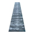 thumbnail image 2 of BizChair Area Rug Modern Contemporary Design 1102 Grey White Black Turquoise Accent (32 Inch X 15 Feet 5 Inch) Long Runner, 2 of 6