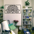 thumbnail image 6 of ESTART 3 PCS Black Metal Lotus Flower Mandala Wall Art Decor for Living Room, Bedroom, Office, and Yoga Room, 6 of 7
