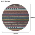 thumbnail image 6 of Colorful Geometric Striped Pattern Round Tablecloth 60"x60",Wrinkle Wipeable Table Cloth for Kitchen Dining Room Picnic Patio Party, 6 of 6