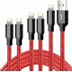 thumbnail image 3 of Cable USB C a Lightning Paquete de 5 Cargador de iPhone de 3/3/6/6/10 pies Cable de carga rápida con certificación Apple MFi Compatible con iPhone 14/13/12/11/XS/XR/X/8 - Negro, 3 of 5