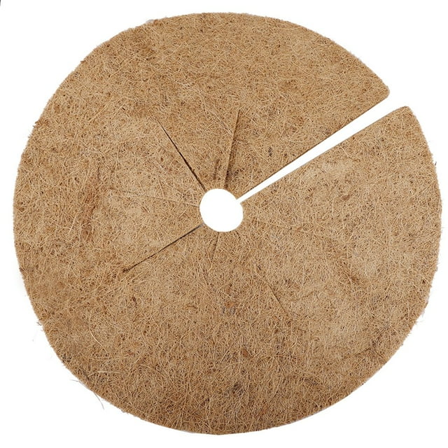 MesaSe Coconut Fibers Mulch Ring Tree Protection Mat Tree Weed Control Pads Flower Pot Planter Disc