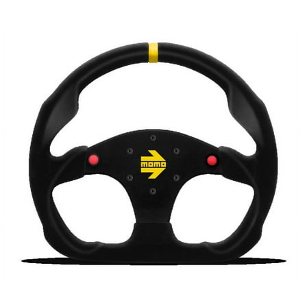 Momo MOD30 Buttons Steering Wheel 320 mm -  Black Suede/Black Spokes/1 Stripe