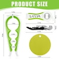thumbnail image 2 of Jar Opener for Weak Hands, Seniors with Arthritis, 5 in 2 Multi Function Bottle Opener Lid Opener For Arthritic Hands with Non Slip Rubber Jar opener Gripper Pad,Green, 2 of 7