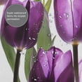 thumbnail image 3 of Purple Tulip Shower Curtain 72X72In For Bathroom, Waterproof Fabric Quick Dry Soft Decoration Set, 3 of 5