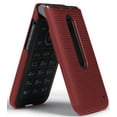 thumbnail image 4 of Étui pour LG Classic Flip, Nakedcellphone [Rouge Métallique] Étui Rigide de Protection à Clipser [Texture Quadrillée] pour LG Classic Flip Phone L125DL, 4 of 9