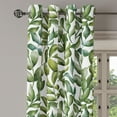 thumbnail image 3 of Ambesonne Leaf Print Grommet Curtain, Nature Pattern Branches, 50"x60", Olive Green Khaki White, 3 of 5