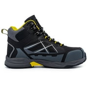 Larnmern Mens Steel Toe Slip Resistant Static Puncture Proof Work Boot