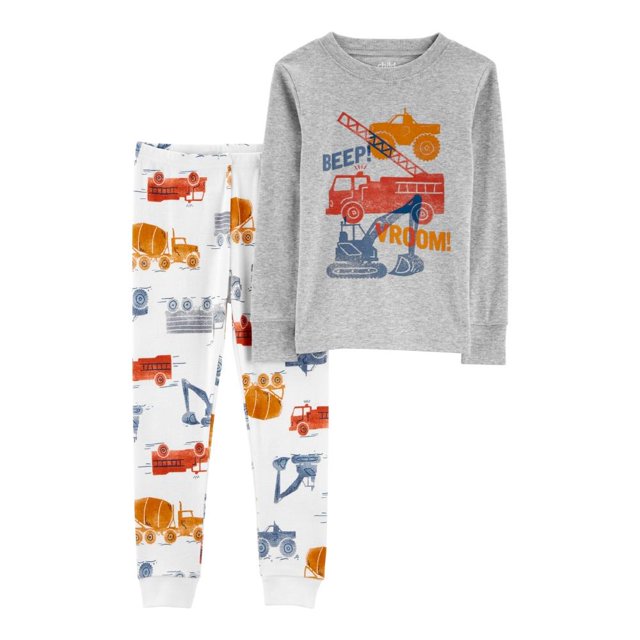 Pijama 2 Pzas Carter's Child of Mine Gris Estampado Camiones 5T
