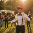thumbnail image 4 of Slccxzc Sequin Fedora Hat Set with Suspenders & Bow Tie, Sparkly Party Costume Accessories for Men Women, 4 of 7