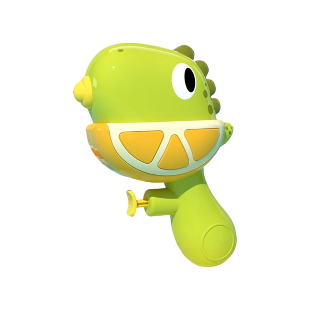 Juguetes acuáticos para niños con forma de animales pequeños. Dinosaurio amarillo para jugar en el agua. Juguetes de verano para la playa.
