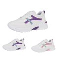 thumbnail image 2 of AUDeals Womens Chunky Platform Sneakers Lace Up Athletic Walking Shoes Fashion Breathable Heightening Outdoor Casual Non Slip Shoes (Purple, 6), 2 of 8