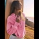 thumbnail image 4 of Sudadera con Capucha y Media Cremallera para Mujer, Informal, de Larga, Corta, con Cremallera de un Cuarto. Rosa XL, 4 of 9