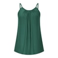 thumbnail image 4 of HUJlwoi Plus Size Tops for Women Pleated Spaghetti Strap Lightweight Camisole Trendy Sleeveless Backless Tanks Casual Summer Lady Shirts, 4 of 7