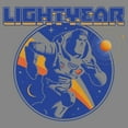 thumbnail image 2 of Boy's Lightyear Vintage Buzz Running In Space  Performance Graphic Tee Charcoal Heather / Buzz Running X Large, 2 of 4