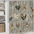 thumbnail image 5 of Chickens And Roosters 4 Piece Bathroom Rug Set with Shower Curtain with Rugs Toilet Lid Cover And Bath Mat Rustic Modern Farmhouse Animal Chicken Waterproof Fabric Bath Curtain for Bathtub Decor, 5 of 8