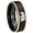 Black And Gold Step Edge, variant on Polar Bear Concave Black Tungsten Men Ring 10MM
