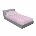 thumbnail image 3 of Mauve Bedding Set with Sheet & Covers, Abstract Daisy Chamomiles Pattern Classic Love Florets Petals Art Image, Printed Bedroom Decor 2 Shams, 4 Sizes, White and Lilac, by Ambesonne, 3 of 3