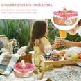 thumbnail image 3 of Raindrops Picnic Woven Basket Rattan Red 1Pack 11.0X9.4X7.9In, 3 of 8