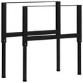 thumbnail image 2 of vidaXL 2x Adjustable Work Bench Frame Metal Table Leg 21.7"/33.5" Black/Gray, 2 of 34
