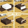 thumbnail image 5 of SpaceAid 4 Pack Sheet Organizers and Storage, Queen & King Size, Brown, Fabric, 5 of 7